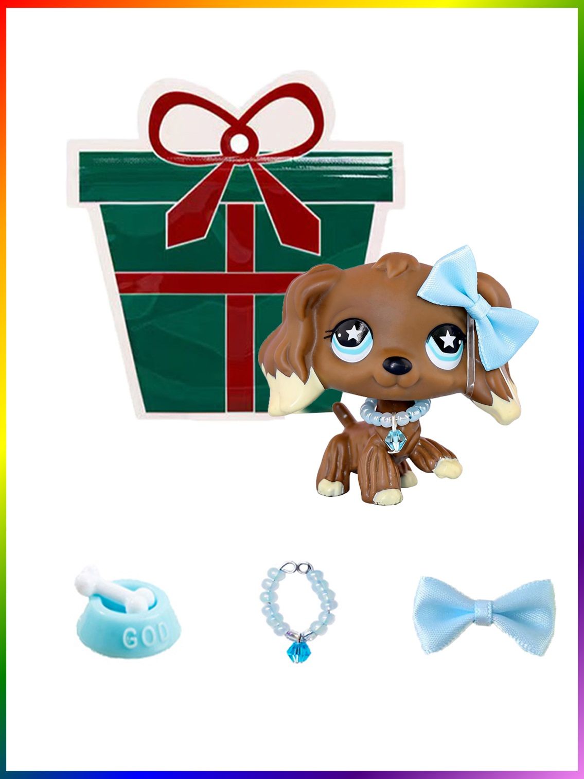 Minilpspets Shop Bobble Head Toys Cocker Spaniel #960 Сюрпризная игрушка животная модель с аксессуарами