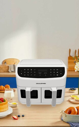 Изображение товара Аэрогриль OLM-KZF023 12 л (2 6 л), 2600 Вт, цифровое управление, антипригарный поднос, стеклянная дверь