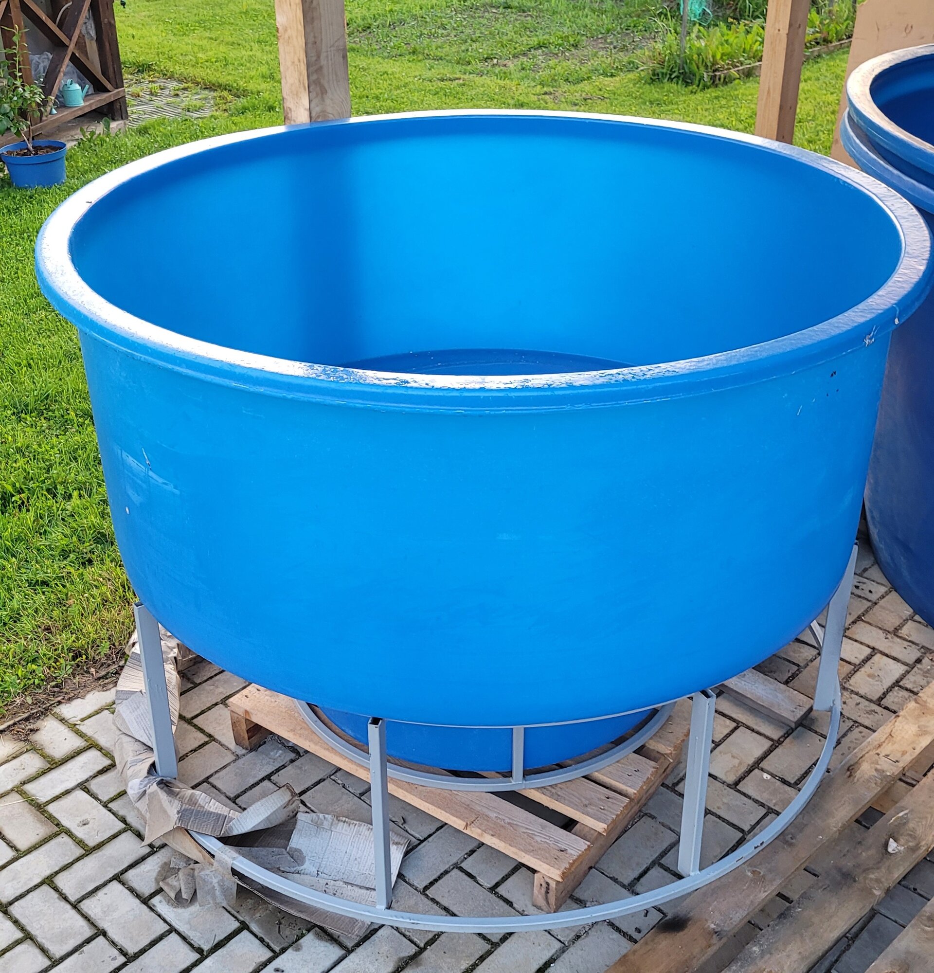 Купель с подогревом. Чаша Ф170см. Синяя.