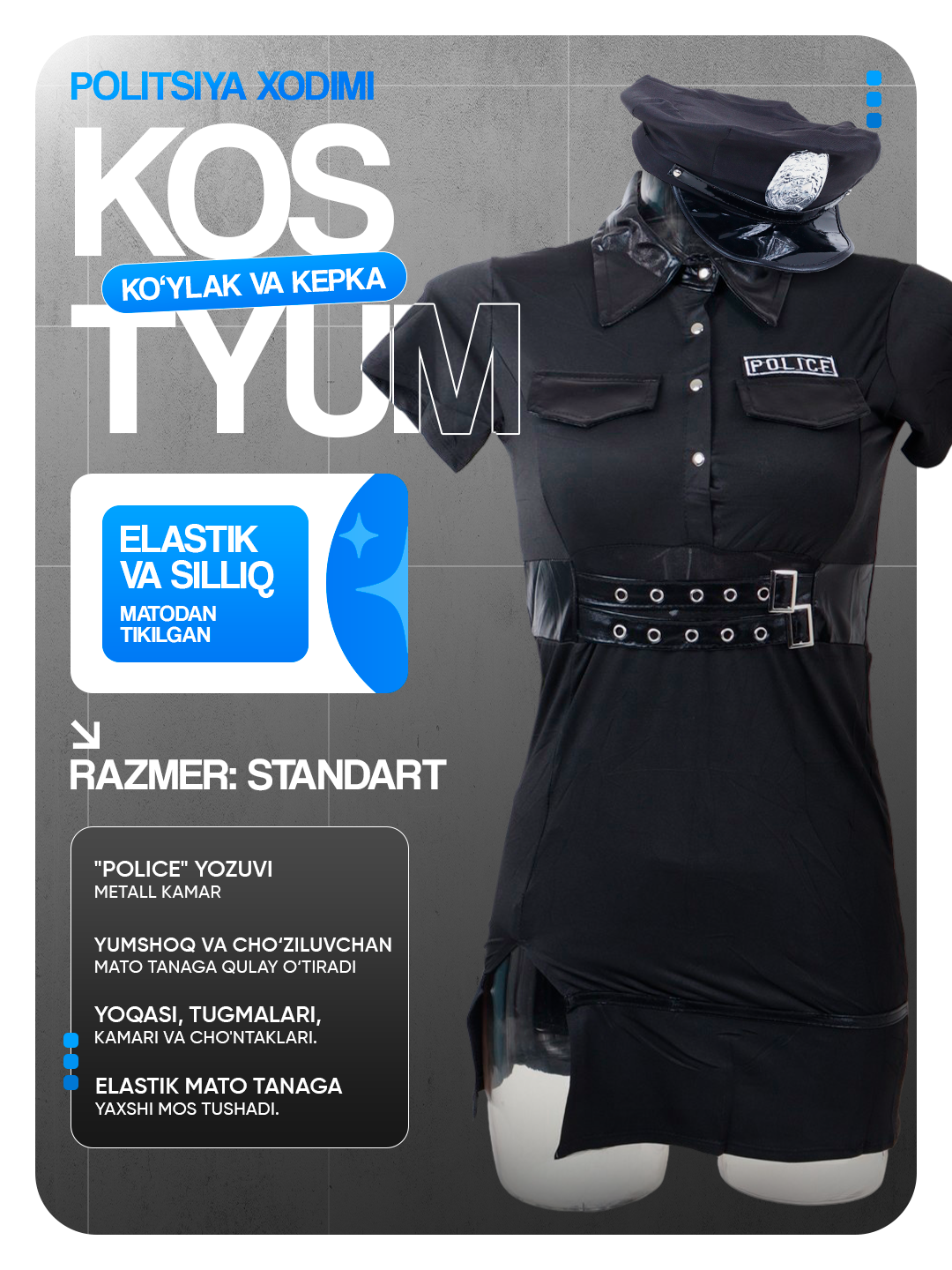 Комплект нижнего белья obraz, размер 50/90, black/mod gray — фото 1