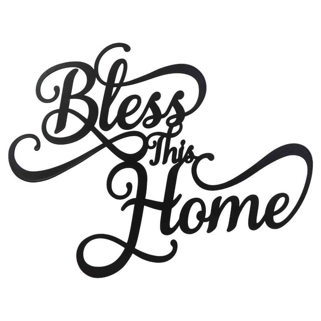 Металлический настенный декор  Bless This Home  с буквами и знаками