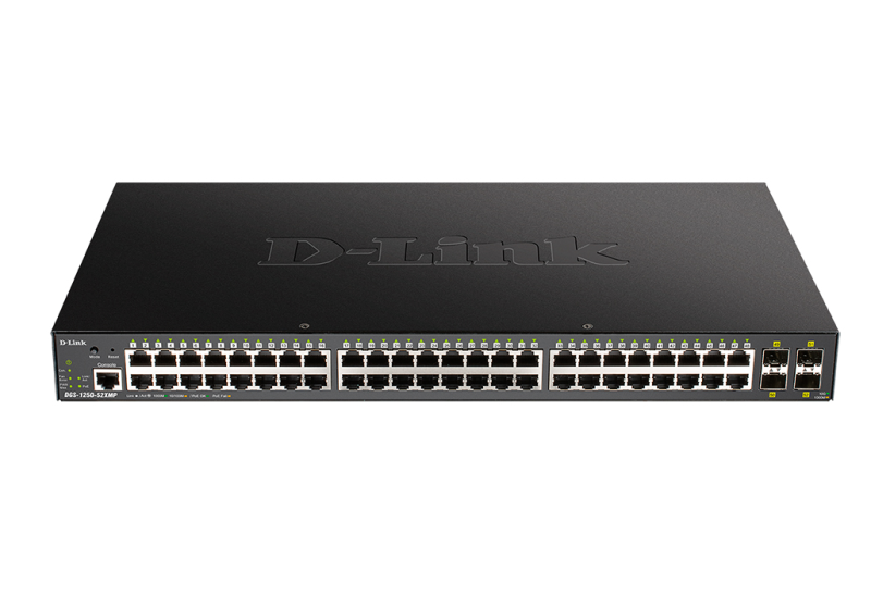 Коммутатор 48PORT 10/100/1000M T/X SFP+ DGS-1250-52XMP/A1A D-LINK