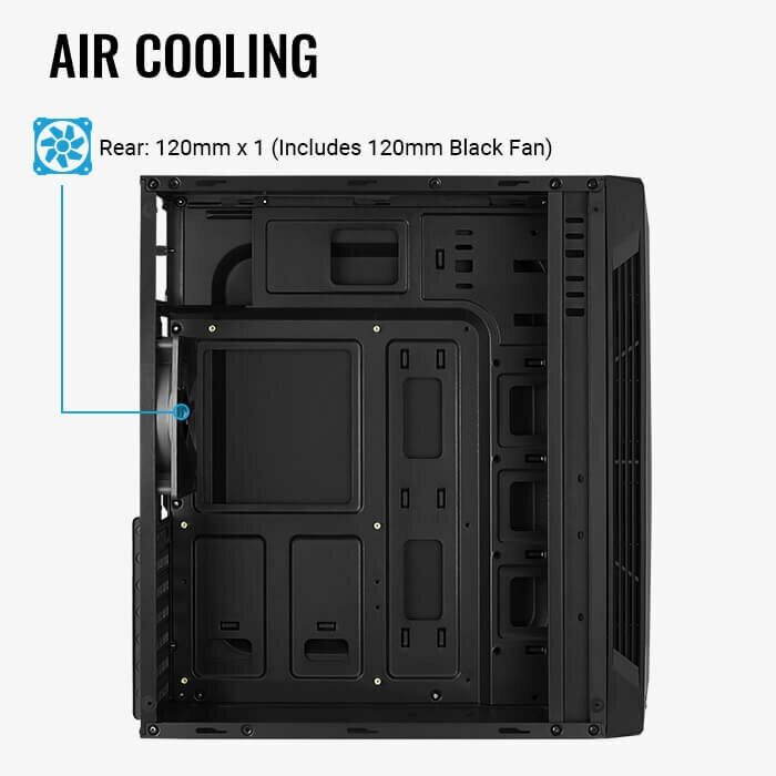 Корпус Aerocool Split-A-BK-v1 (ATX, акриловое окно, RGB, USB3.0 x1, USB2.0 x2) — фото 1