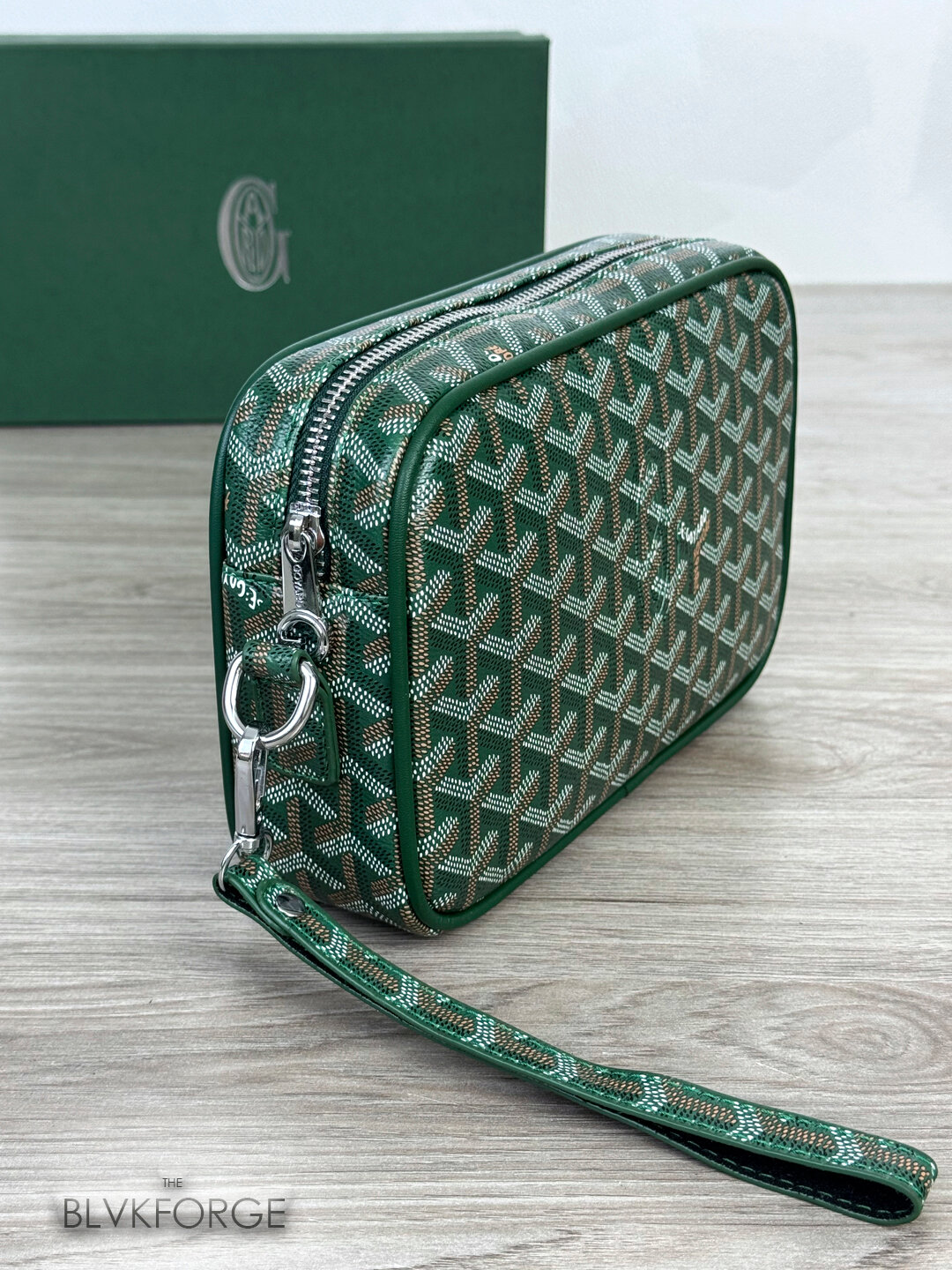 Кошелек , фактура зернистая, зеленый — фото 1