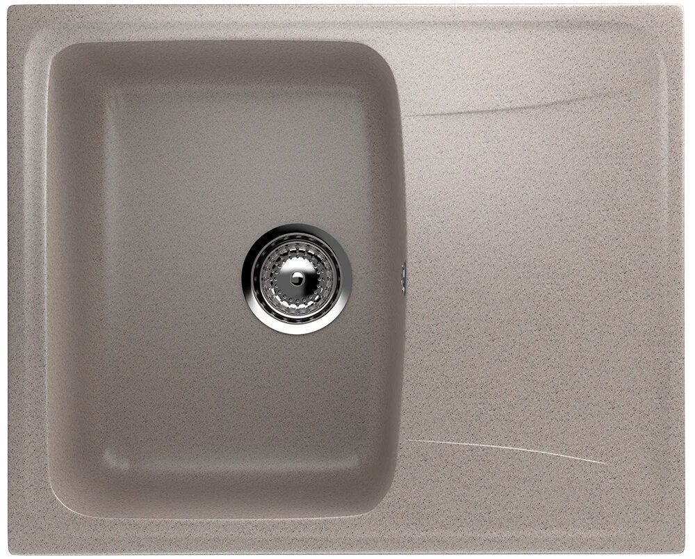 Мойка кухонная Ulgran U-201 -302 прямоугольная 47x58 мойка для кухни с крылом бежевая матовая