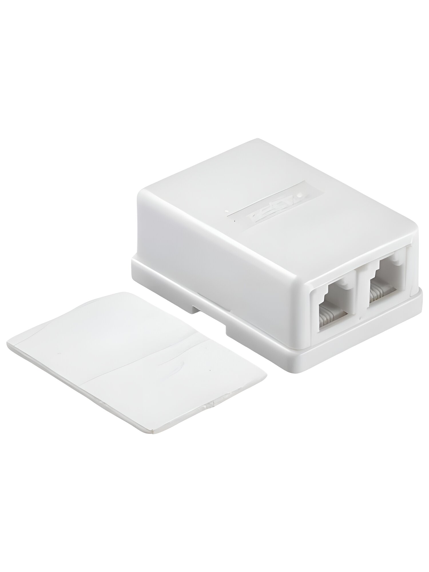 Розетка телефонная внешняя   2 порта RJ11 6p2c    2 контактная  белая  Netko