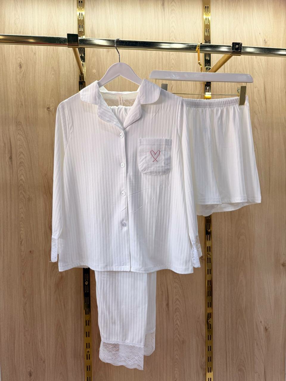 Пижама , размер L-XL-XXL, белая — фото 1