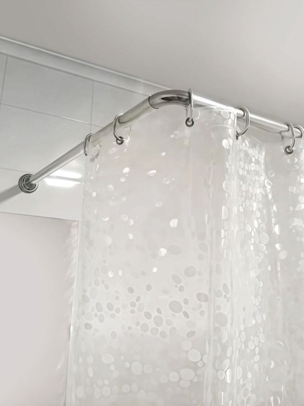 Карниз для ванной угловой телескопический 170х70 см PERFECTO LINEA (36-020105)