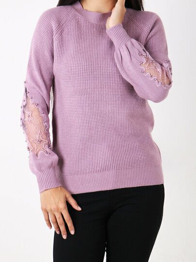 Свитер размер One Size, , сиреневый — фото 1