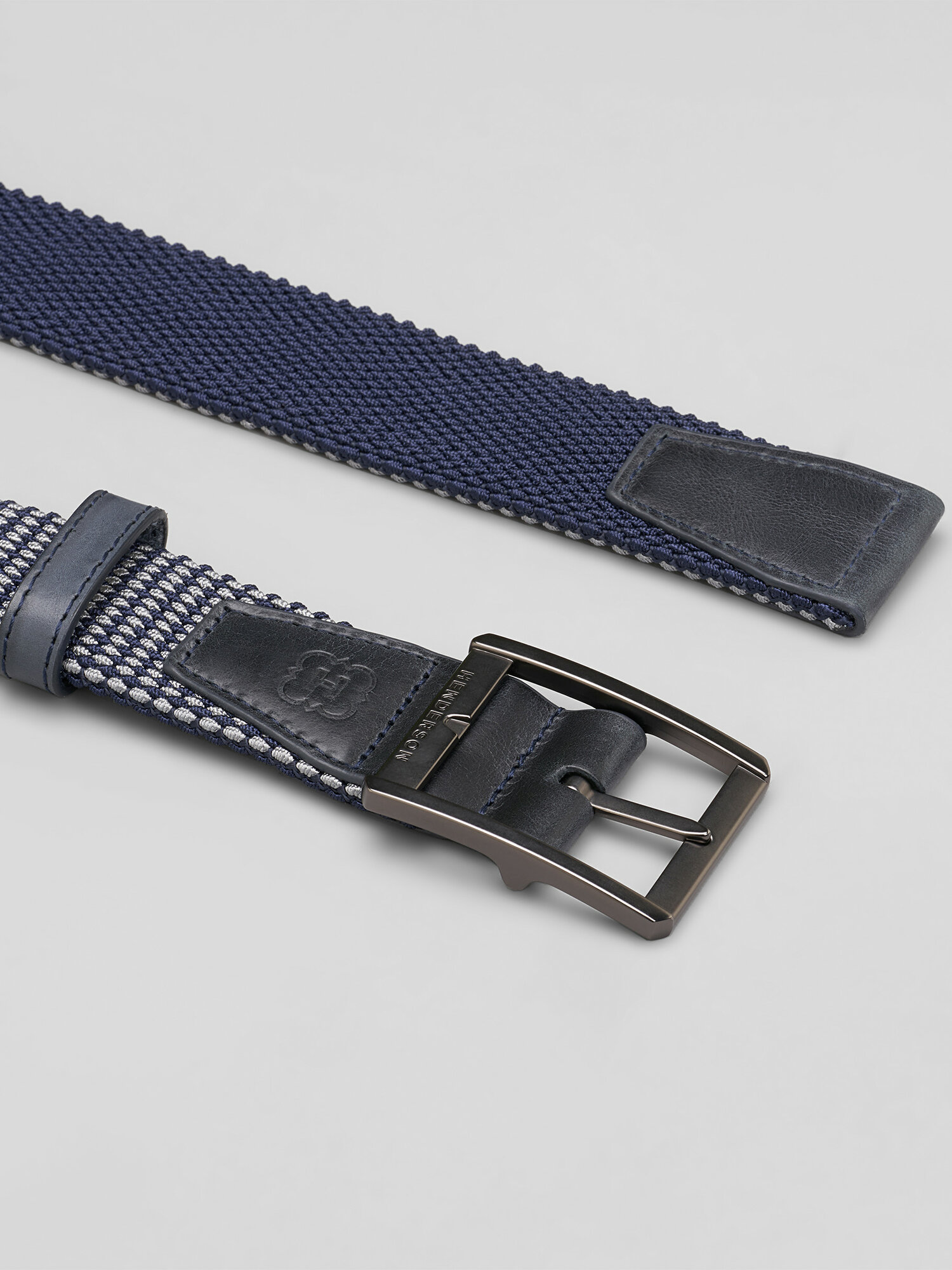 Ремень HENDERSON для мужчин, размер 105, серо-синий — фото 1