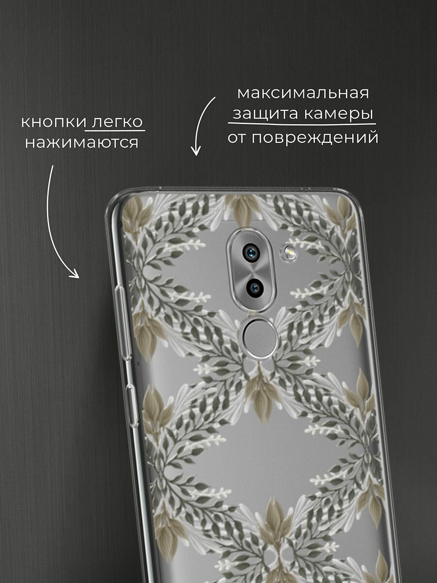 Чехол на Honor 6X / Хонор 6Х с принтом "Калейдоскоп цветов" — фото 1