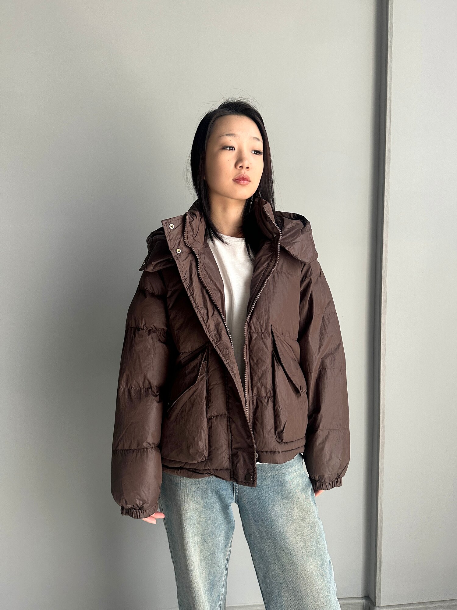 Куртка INK Коричневый, Синий, размер Std, коричневый