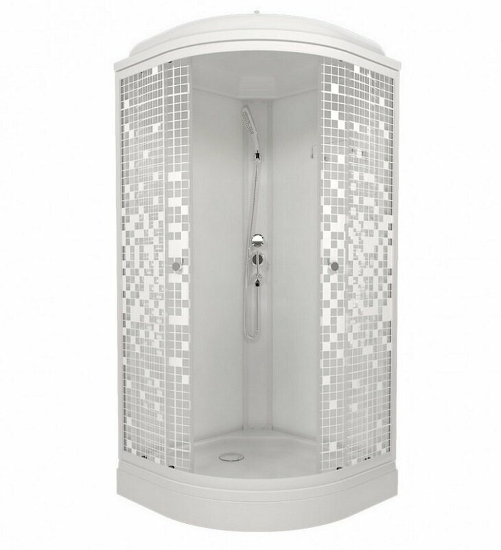 Тритон Душевая кабина Мозаика 100*100 А (7 мест+сифон D90мм) Щ0000061828 Тритон