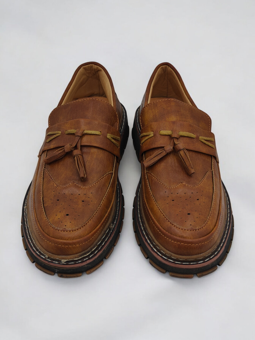 Лоферы  Туфли мужские Solid Step, из экокожи, водонепроницаемые, размер 38 39 40 41 42 43, бронзовый — фото 1