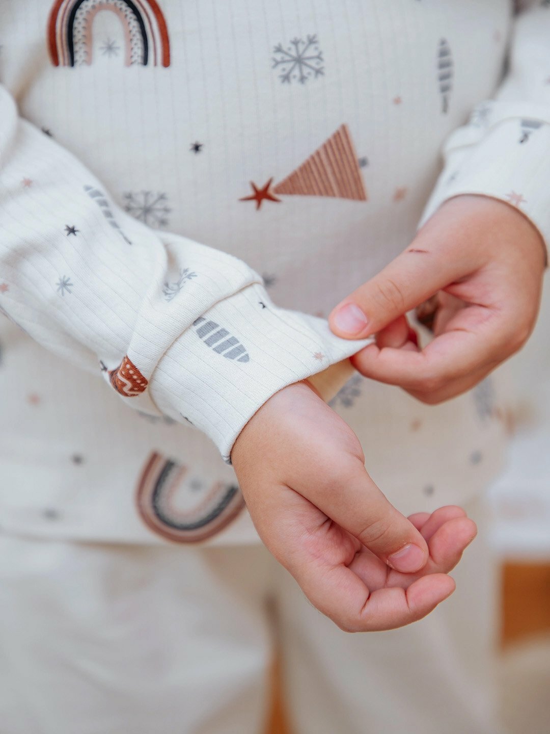 Пижама neo, размер 122, светло-бежевый — фото 1