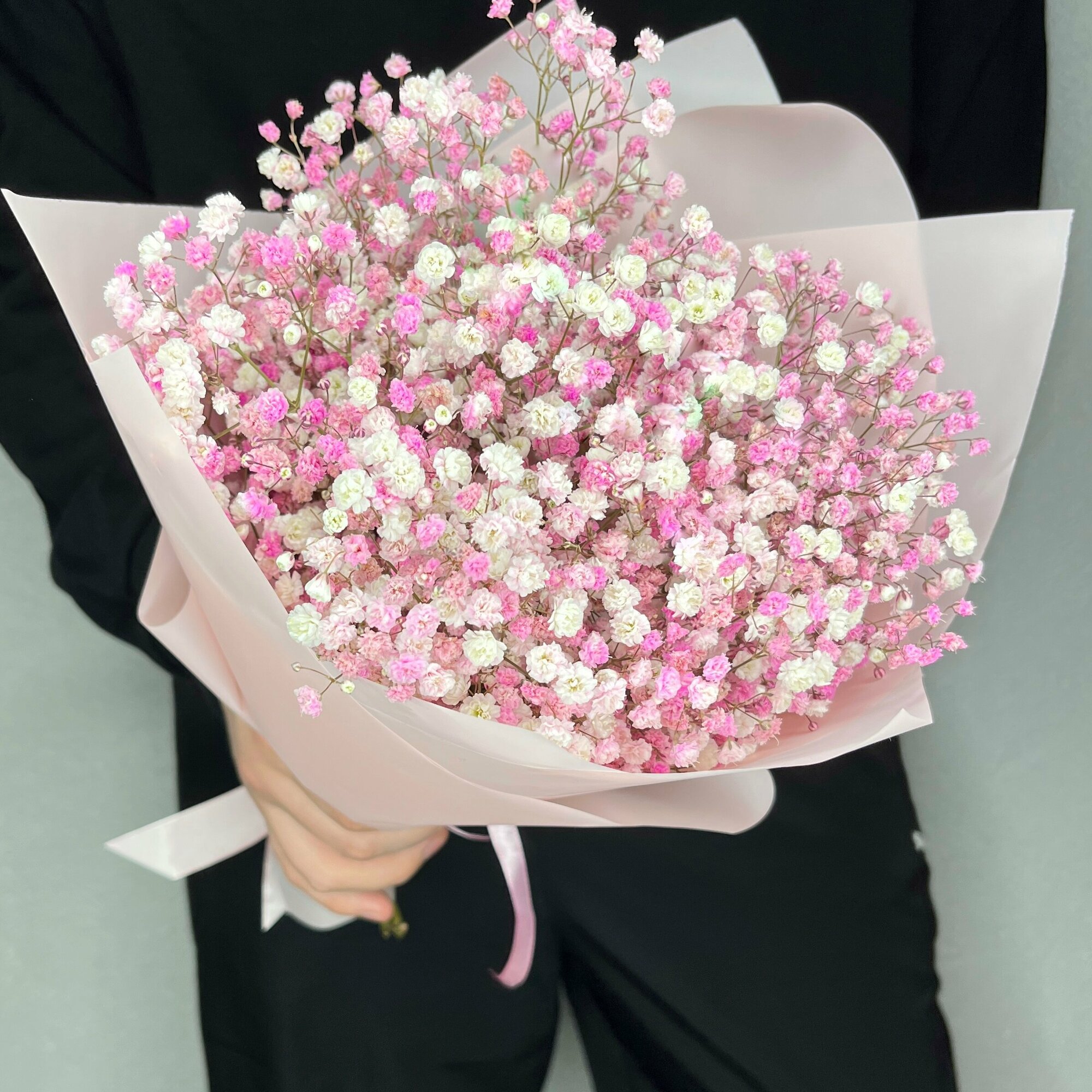 Букет Gentle из розовой гипсофилы