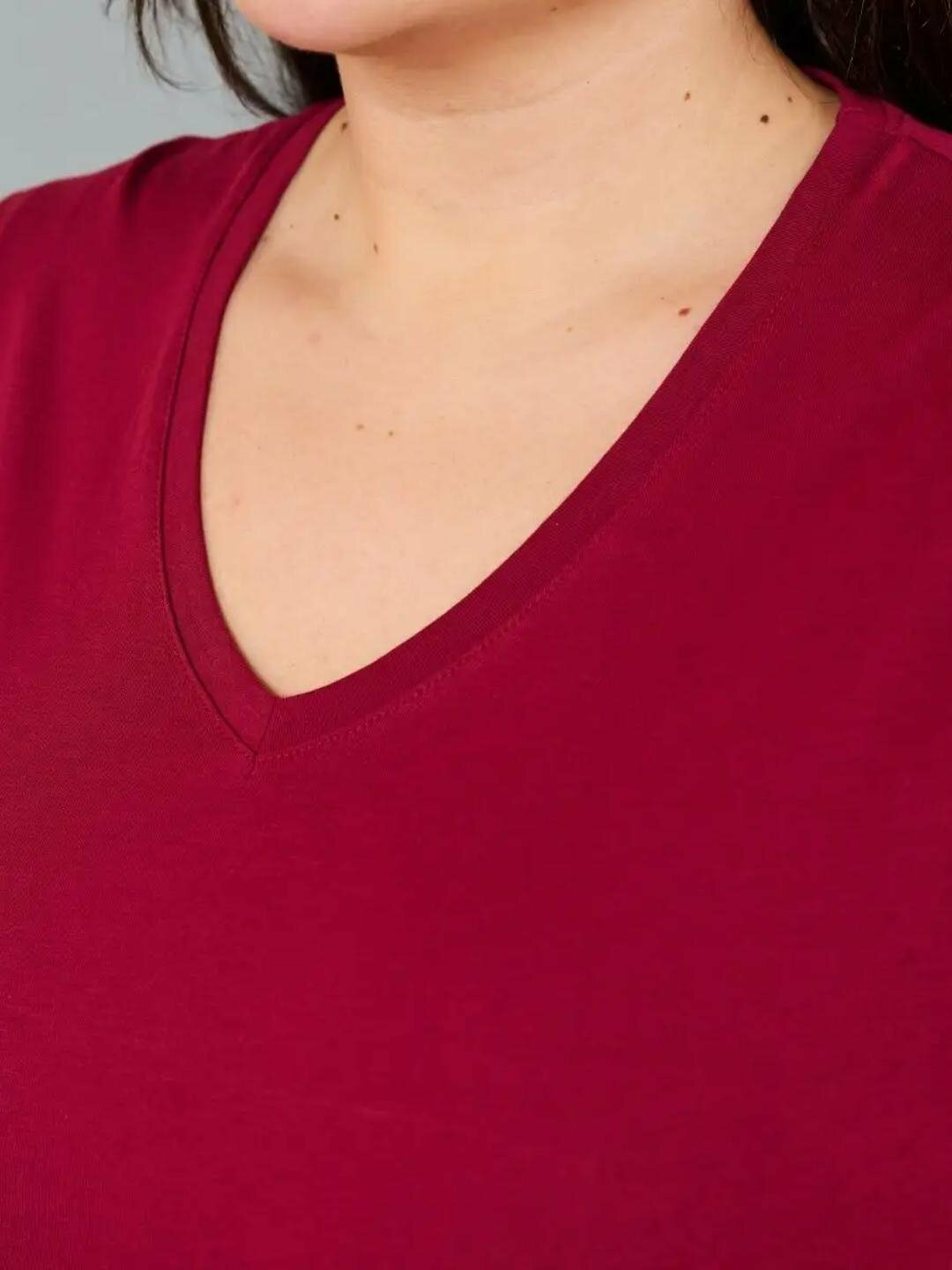 Футболка спортивная, размер 58-60, темно-бордовый — фото 1