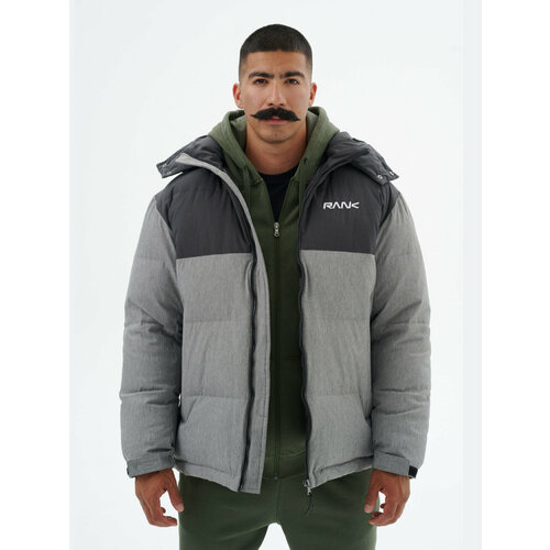фото Пуховик rank proof-tex colour block jacket, размер xl, черный/серый