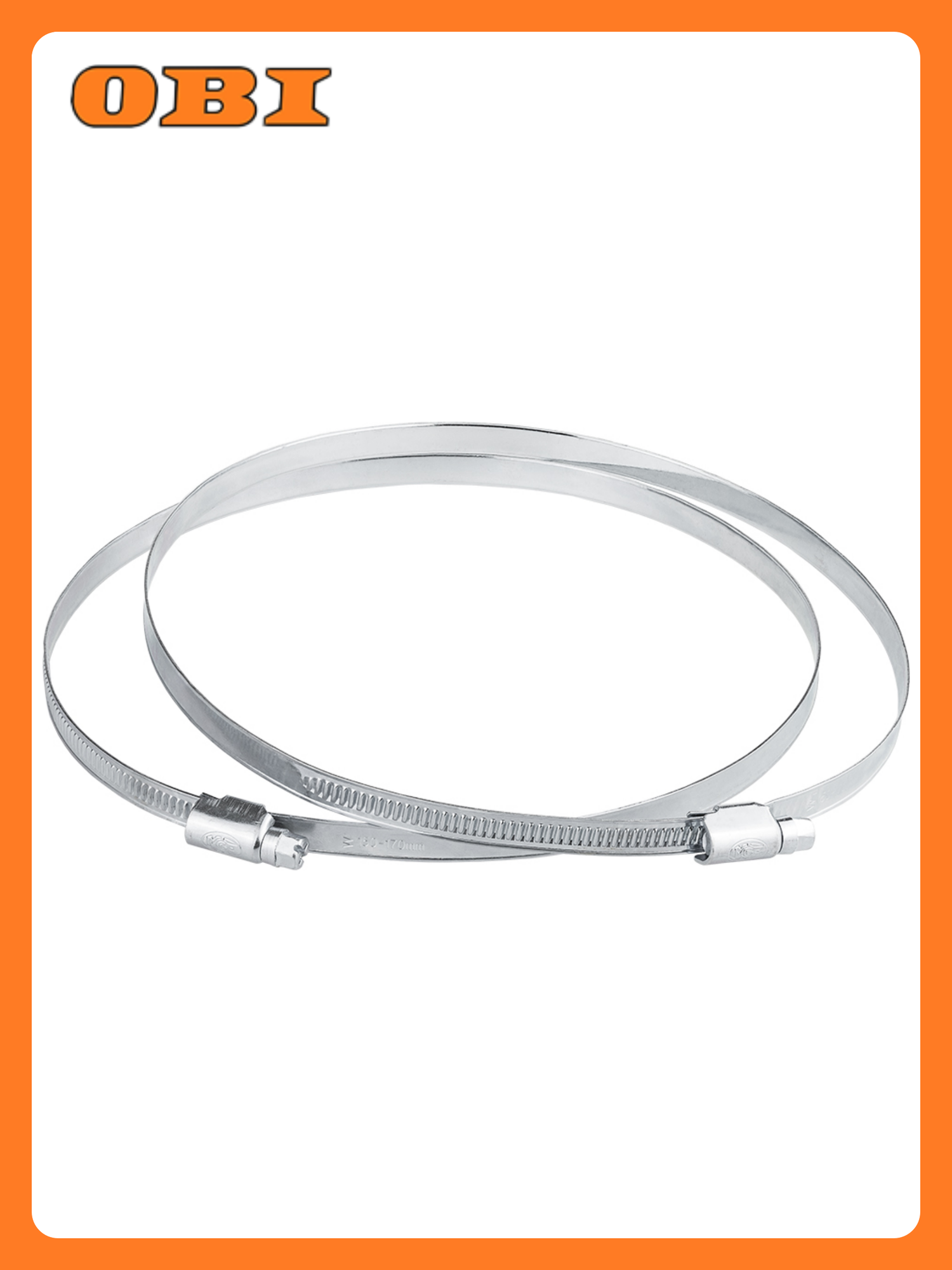 Хомут обжимной 9 мм спл. полоса оцинк. 150-170 мм (2шт)