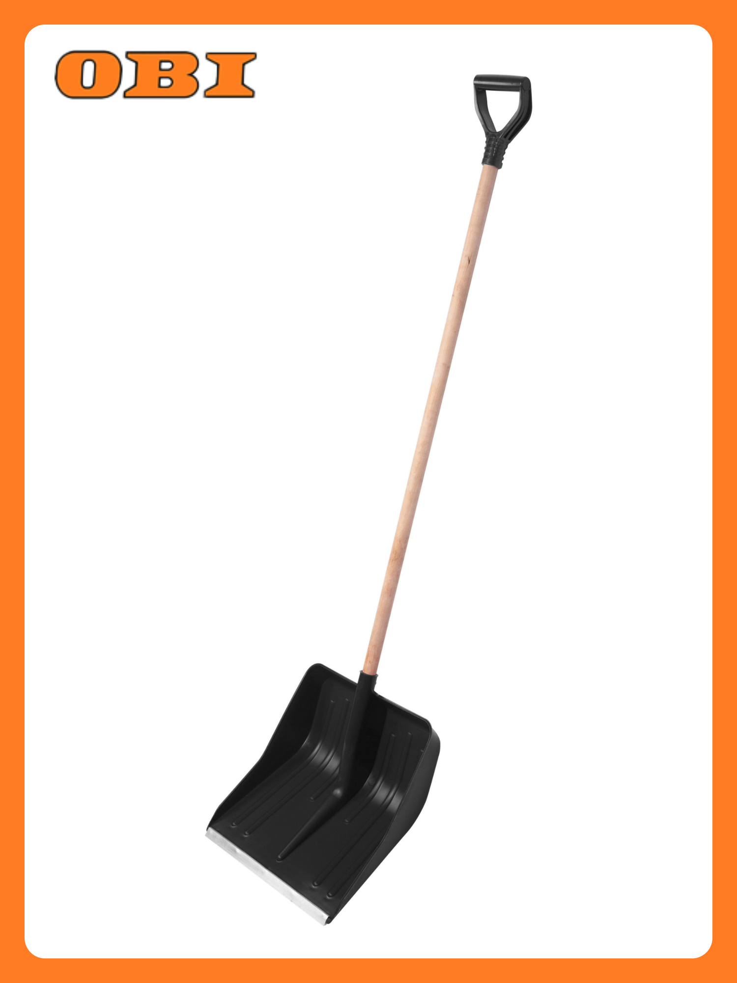 Лопата снеговая строймаш алюминиевая с деревянным черенком общая длина 152 см