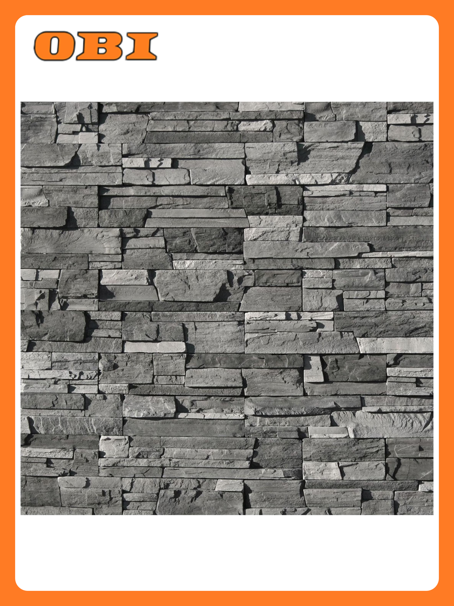 Искусственный камень White Hills "Фьорд Лэнд" бесшовная укладка серый 50x10 см