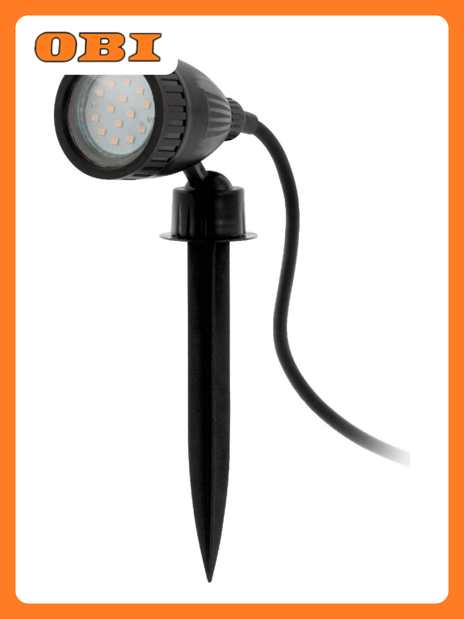 Спот Eglo Nema LED ландшафтный на колышке с кабелем чёрный