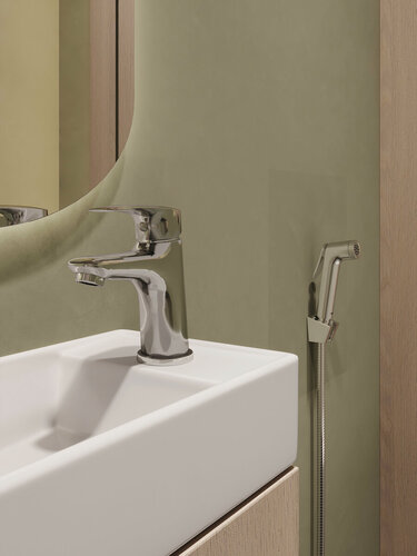 Изображение товара Смеситель для раковины с гигиеническим душем Milardo Рора (Rora) RORSB01M08 хром глянцевый