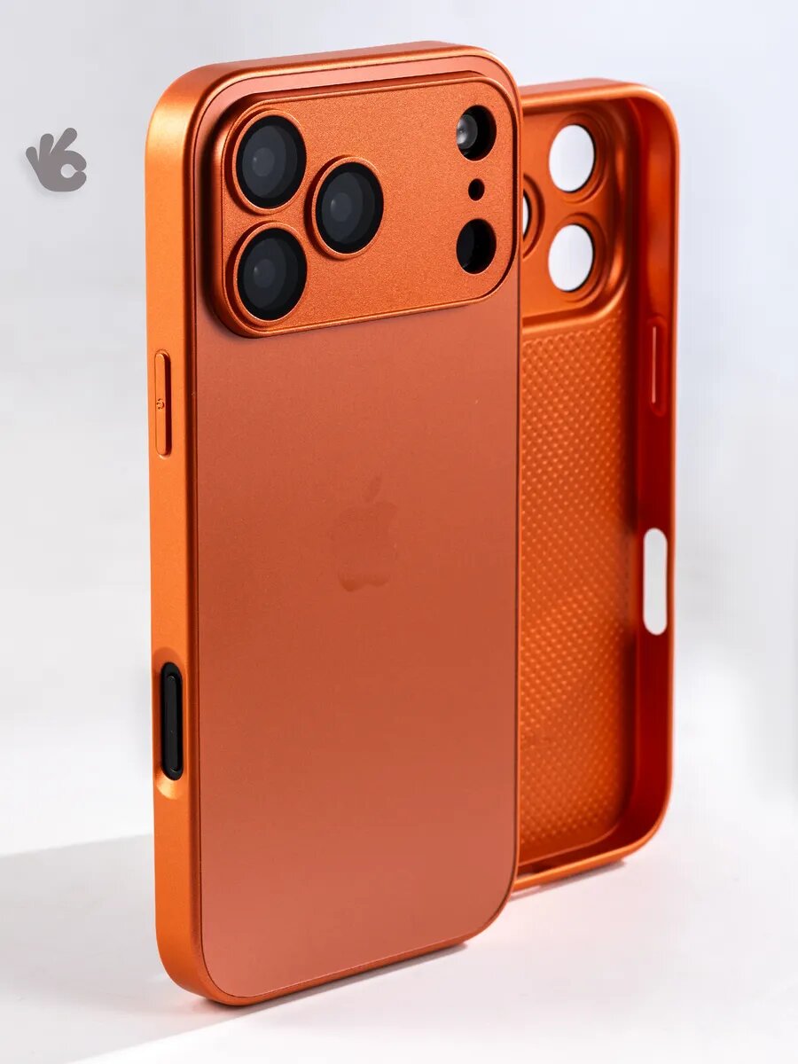 Чехол "О'кейси", для iPhone 17 Pro, с защитой камеры, оранжевый — фото 1