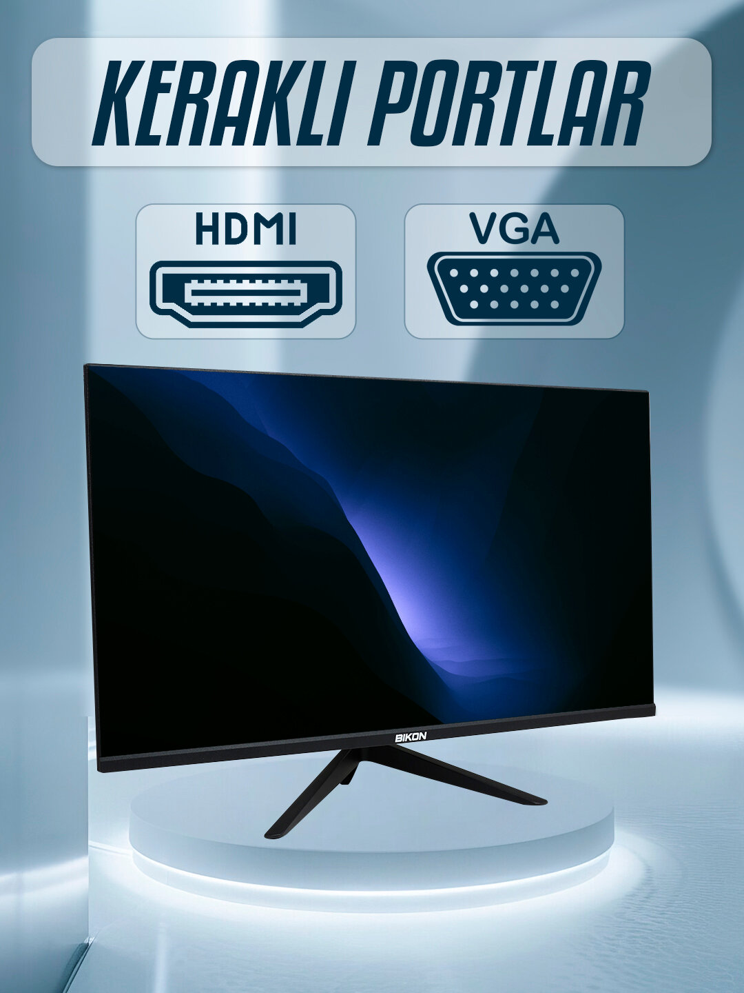 Монитор Bikon 24", 75 Hz, IPS, FullHD, для игр, для офиса , отличный подарок — фото 1