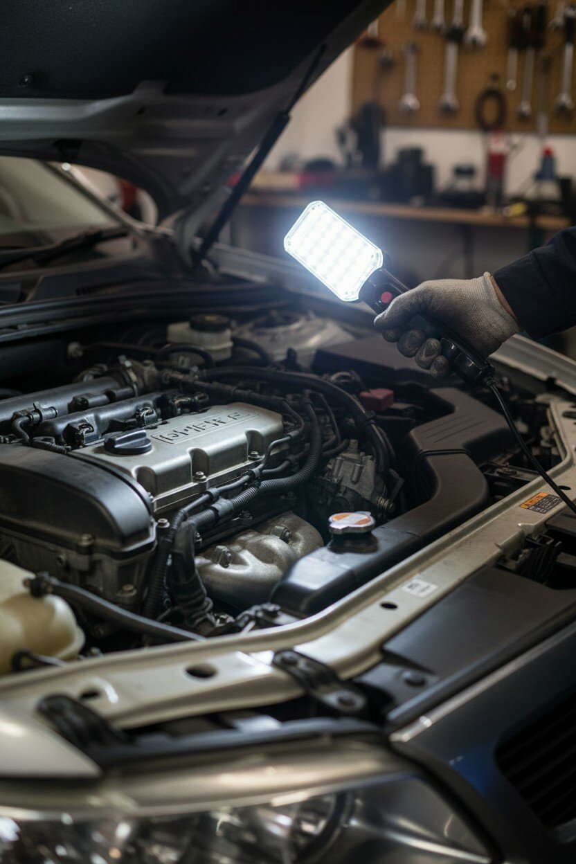 Переноска светодиодная, 60Вт, 1000Лм, 15м, магнитная, черная