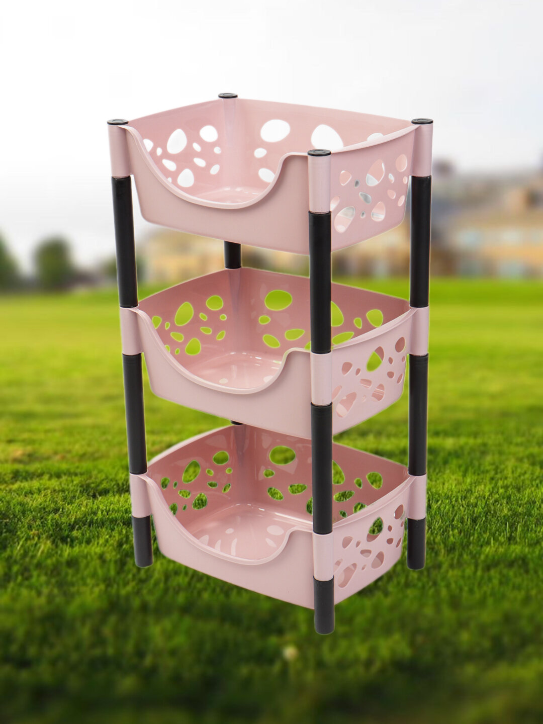 Этажерка "Ikea", пластик, универсальная, компактная, легкая, прочная