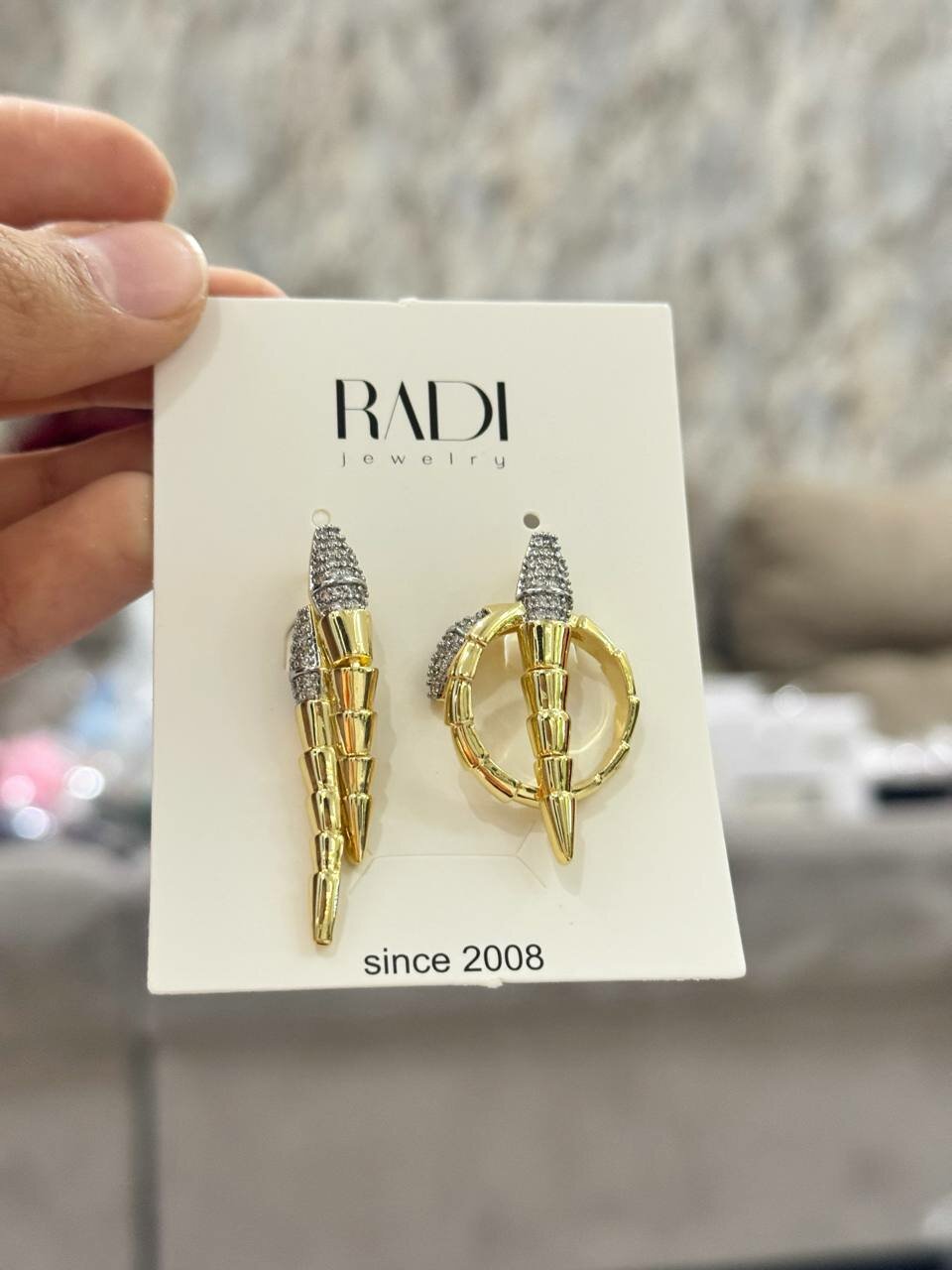 Моносерьга RADI, размер 17 мм, gold — фото 1