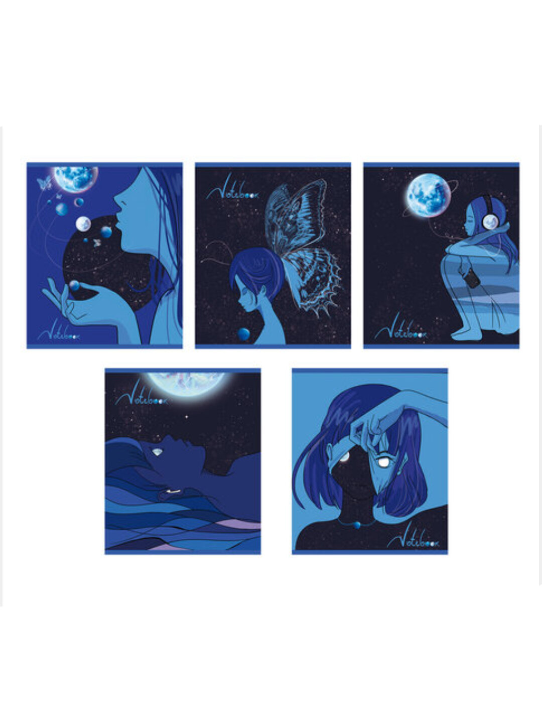 Тетрадь А5, 48л, клетка, "Космо" (5 шт)