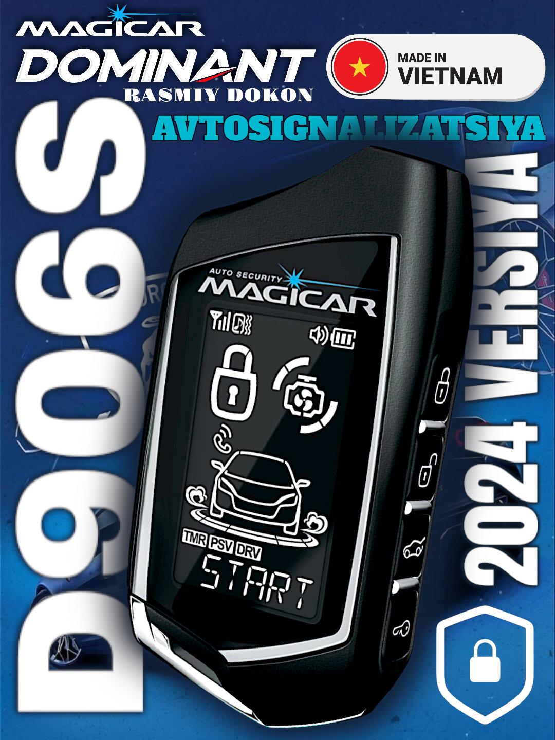 Сигнализация DOMINANT Magicar D906S, оригинальный пульт дистанционного управления