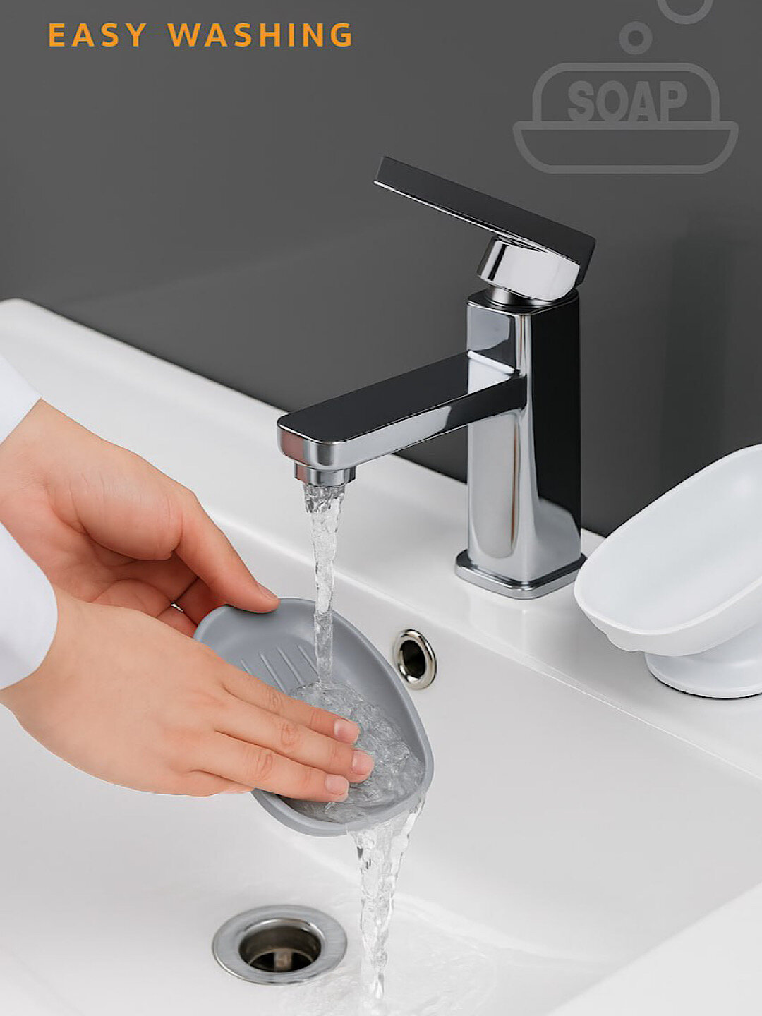 Современная подставка для мыла с отводом воды — фото 1