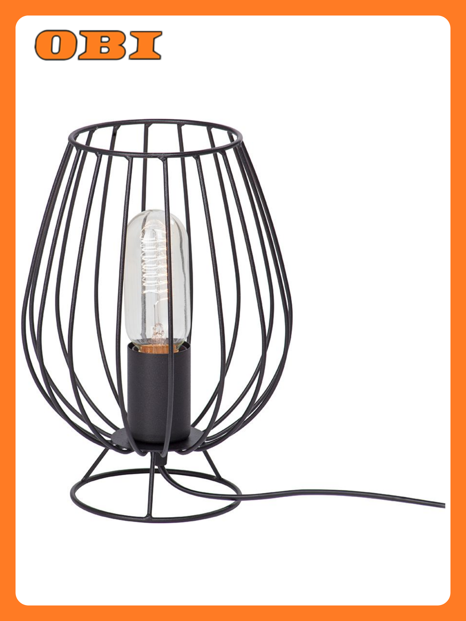 Настольная лампа Vitaluce V4296-1/1L, цоколь E27, мощность 60 Вт, IP20, черная