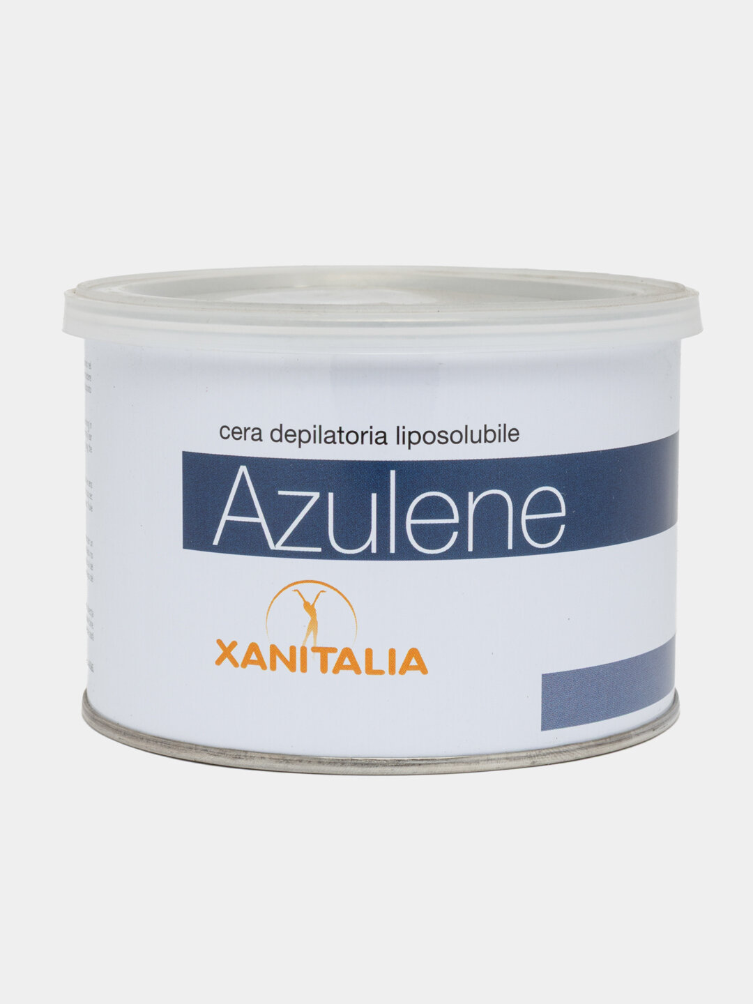 Воск для депиляции Xanitalia, в банке, 400мл, азуленовый, синий/белый