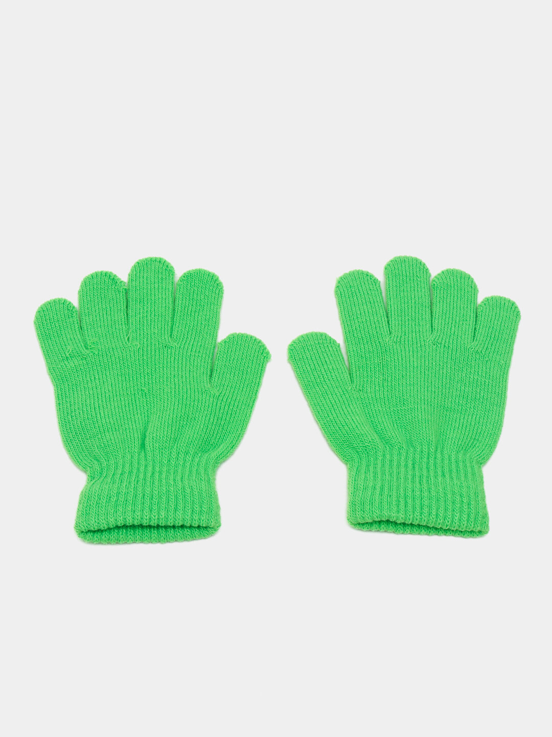 Перчатки  для детей, размер 15, лайм — фото 1