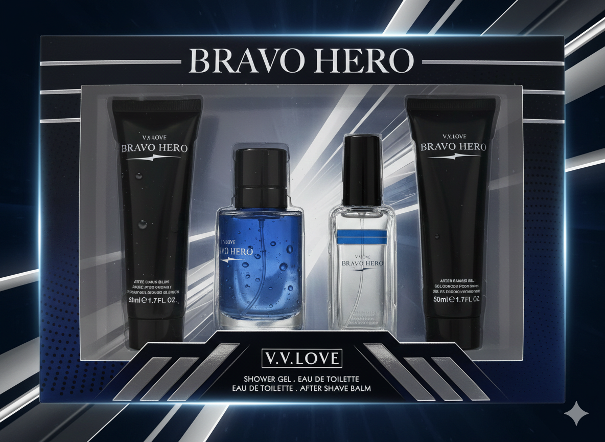 V.V.LOVE Bravo, Hero-подарочный, набор 4 в 1 для мужчин, восточный