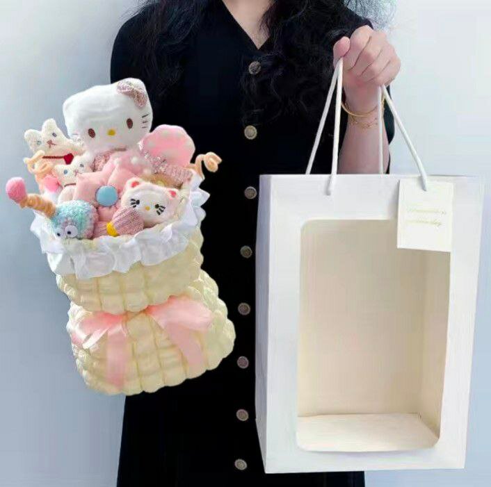 Hello Kitty uslubidagi o'yinchoqlarning yumshoq guldastasi 32sm — фото 1