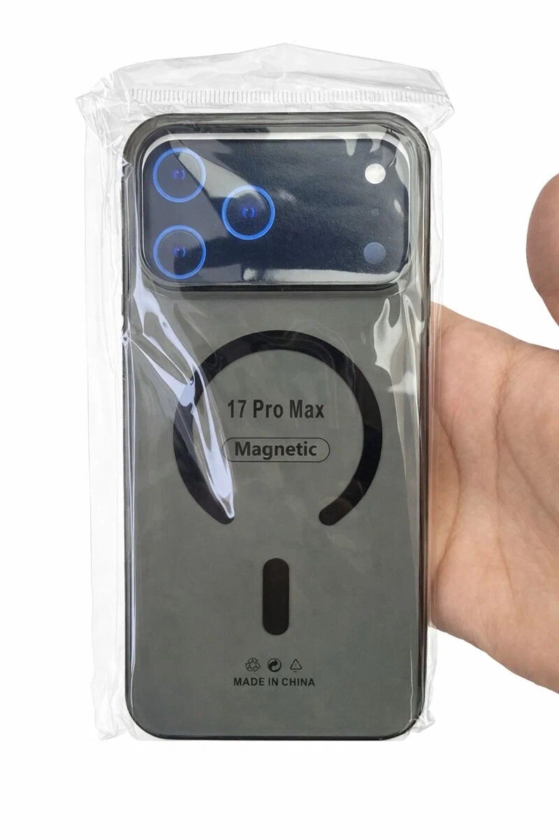7MILLIARD Магнитный чехол для телефона 17 Pro max, прозрачный дизайн, сильный магнит.