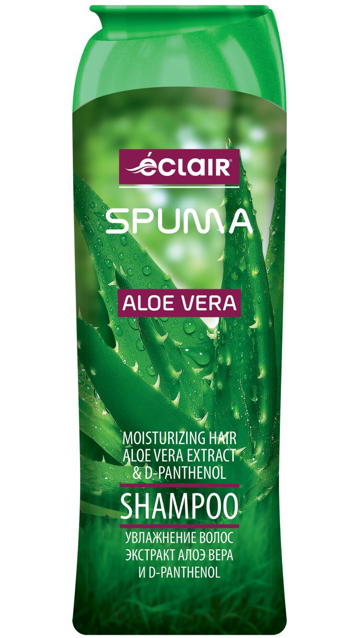 Шампунь Eclair SPUMA, с экстрактом алоэ вера, для жёстких волос, 400мл
