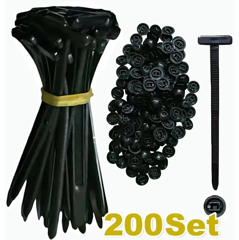 Кабельные стяжки нейлон 20-500 шт 200pcs