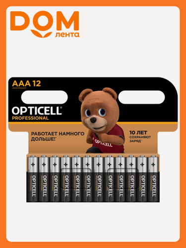 Изображение товара Элемент питания алкалиновый 12AAA/LR03 Professional Opticell