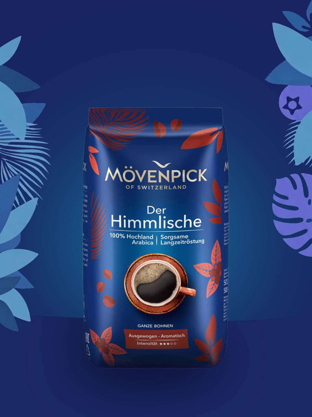 Кофе зерновое Movenpick Der Himmlische, 500 г, произведено в Германии