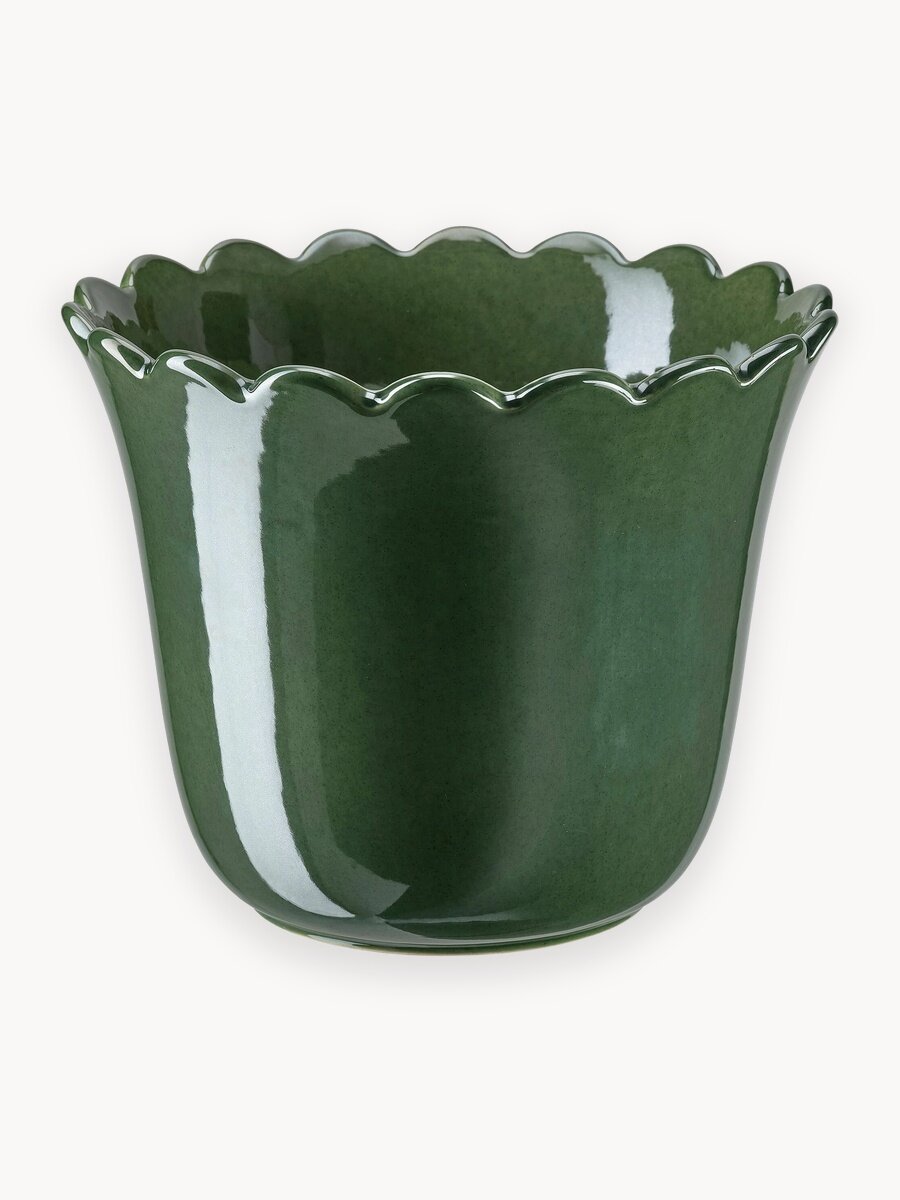 Кашпо для дома/улицы высота 16,2 см объем 2,5 л зеленый IKEA SHARONFRUKT шаронфрукт