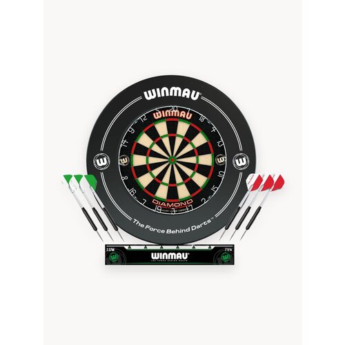 Комплект для игры в Дартс Winmau Diamond Plus Surround с защитным кольцом