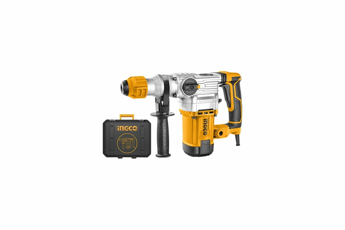 Перфоратор INGCO INDUSTRIAL RH150038, SDS-Plus, регулировка частоты вращения, кейс — фото 1