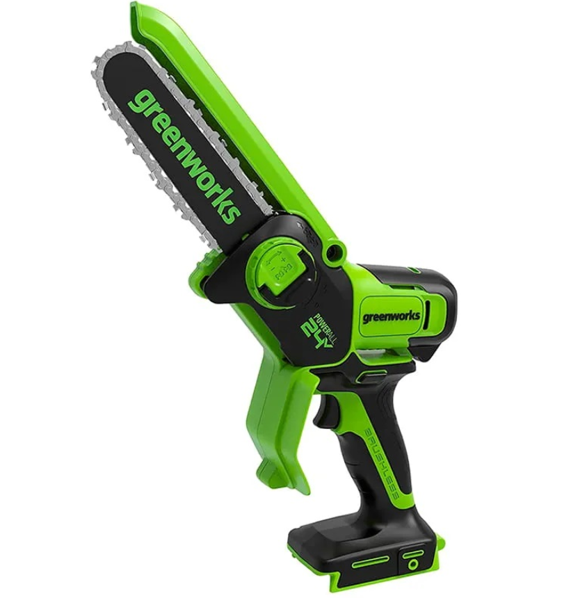 Цепная мини пила аккумуляторная Greenworks 24В 15см GD24CS15 (без АКБ и ЗУ)