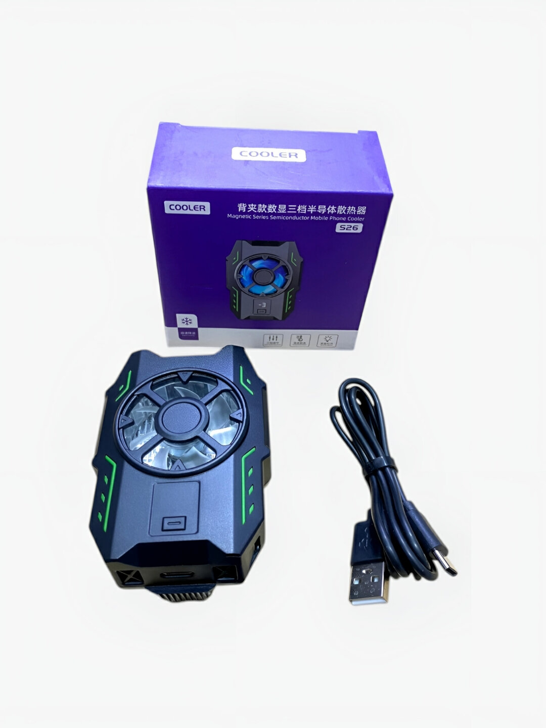 Телефонный холодильник S26 - для охлаждения смартфона при игре в PUBG, Mobile и других мобильных играх — фото 1